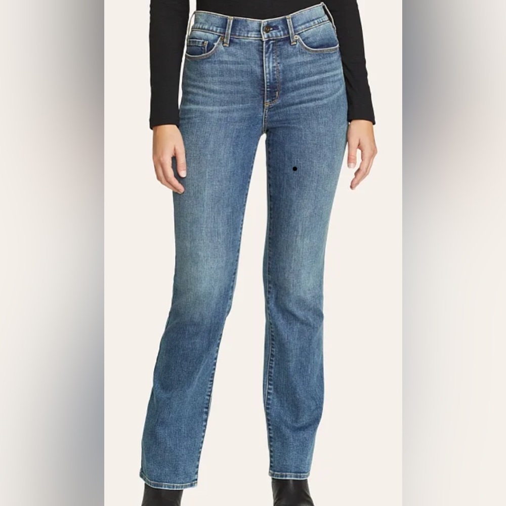 Eddie Bauer Blue Straight Wide Leg Jeans Size 6 P